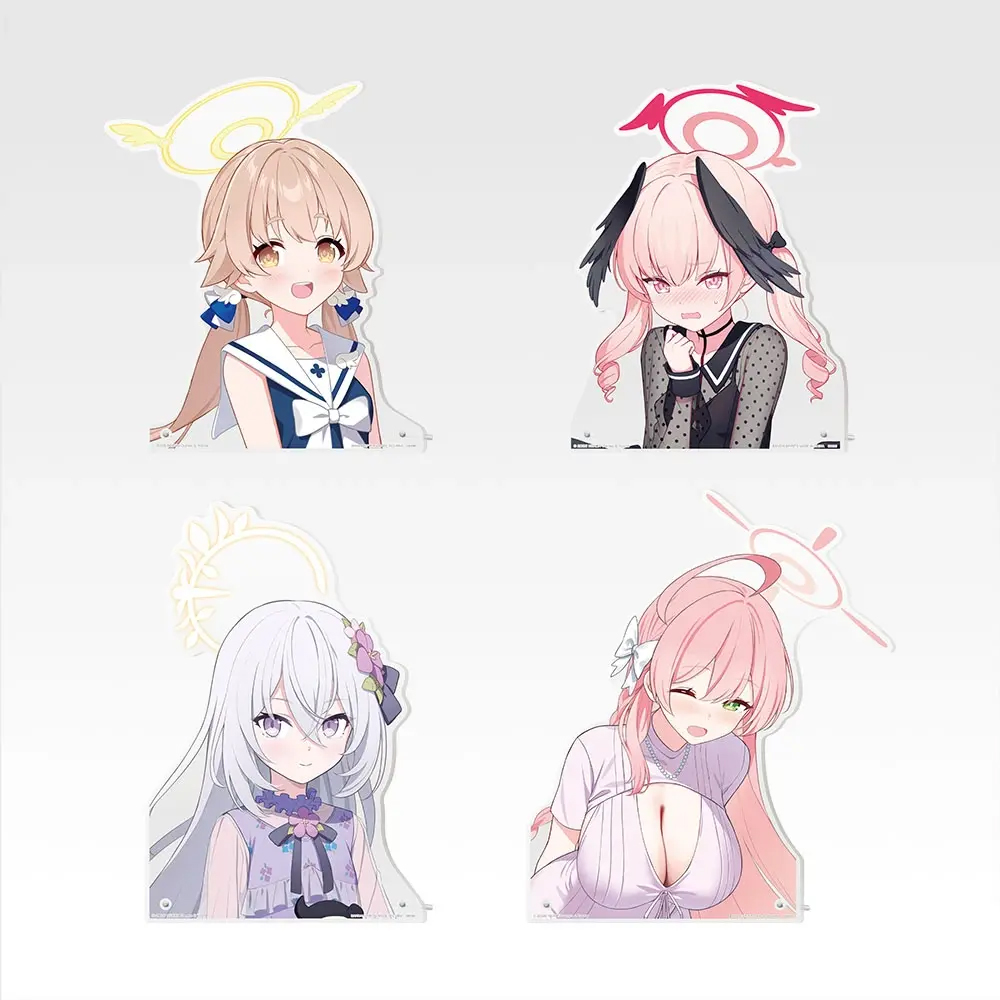 トリニティ総合学園の補習授業部「ヒフミ」、「コハル」、「アズサ」、「ハナコ」のアクリル製ビジュアルボード