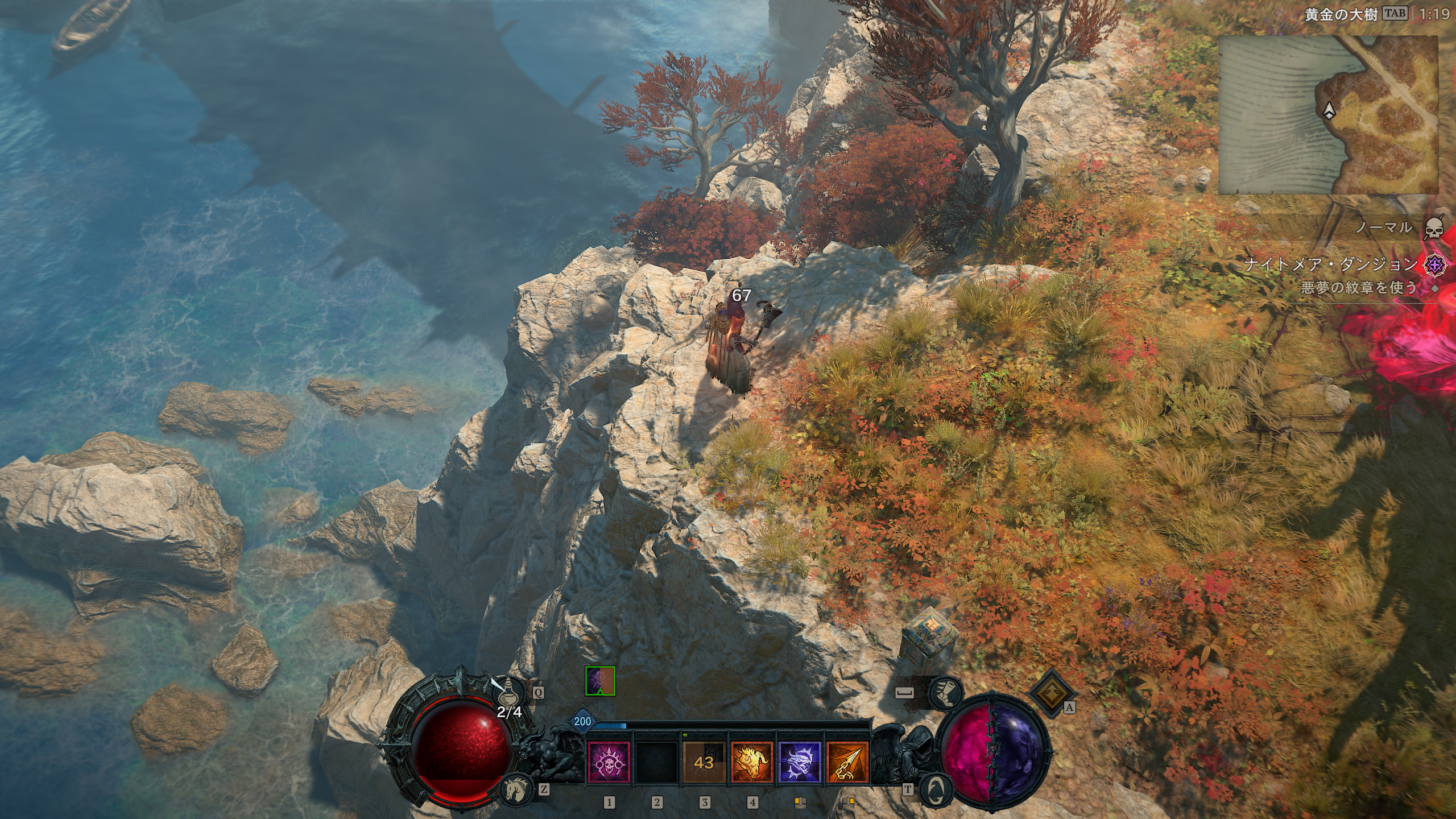 地中海性気候を思わせる乾燥した低木が自然を形作っている