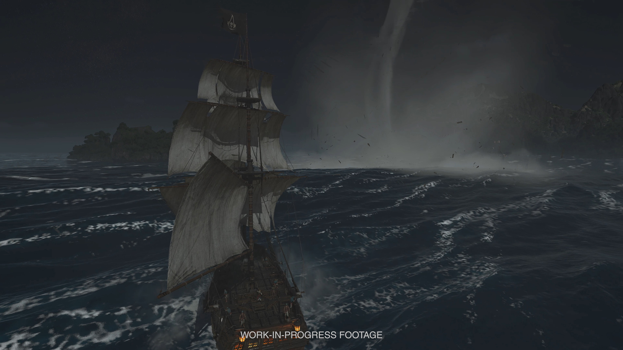 海上で恐ろしげな竜巻に遭遇することも