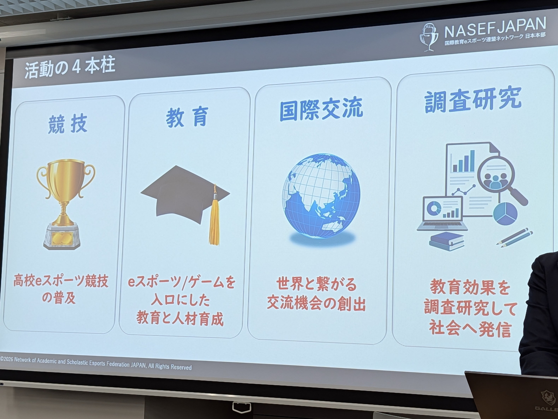 全国展開して進める活動の4本柱を紹介