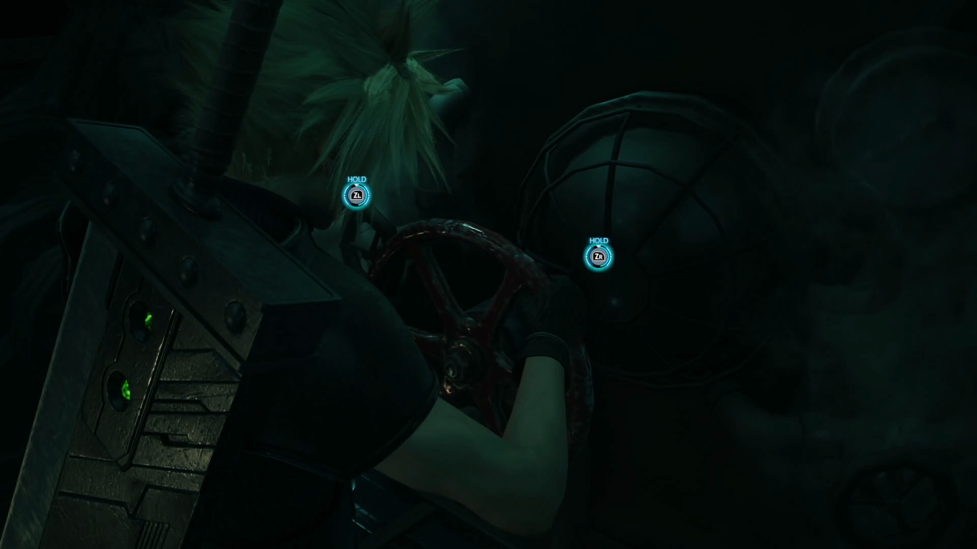 バルブを締めるところや這いつくばって進むところでは、コントローラーの振動のみが感じられるようになっていた