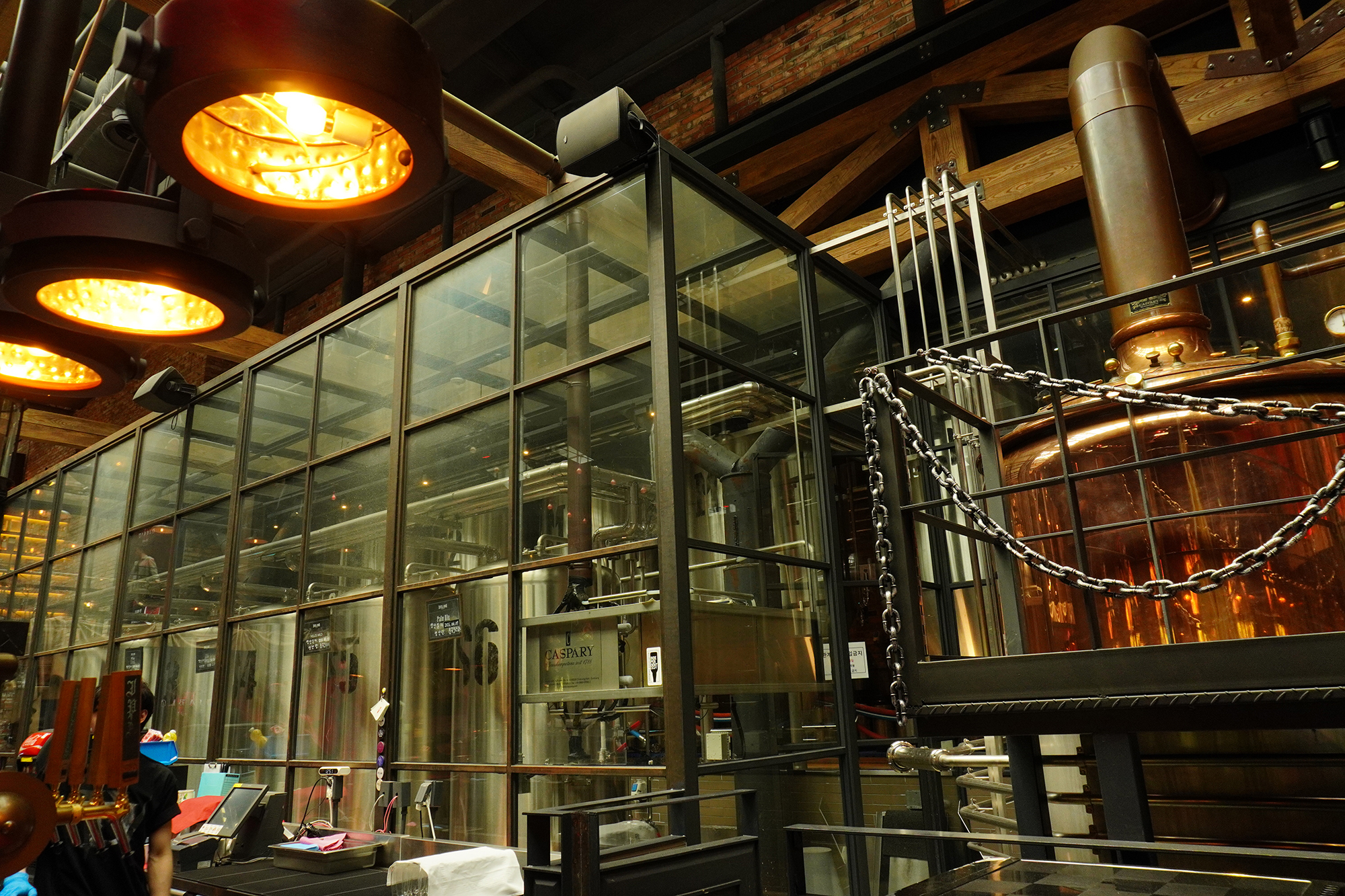 オリジナルのクラフトビールのブリュワリーがある