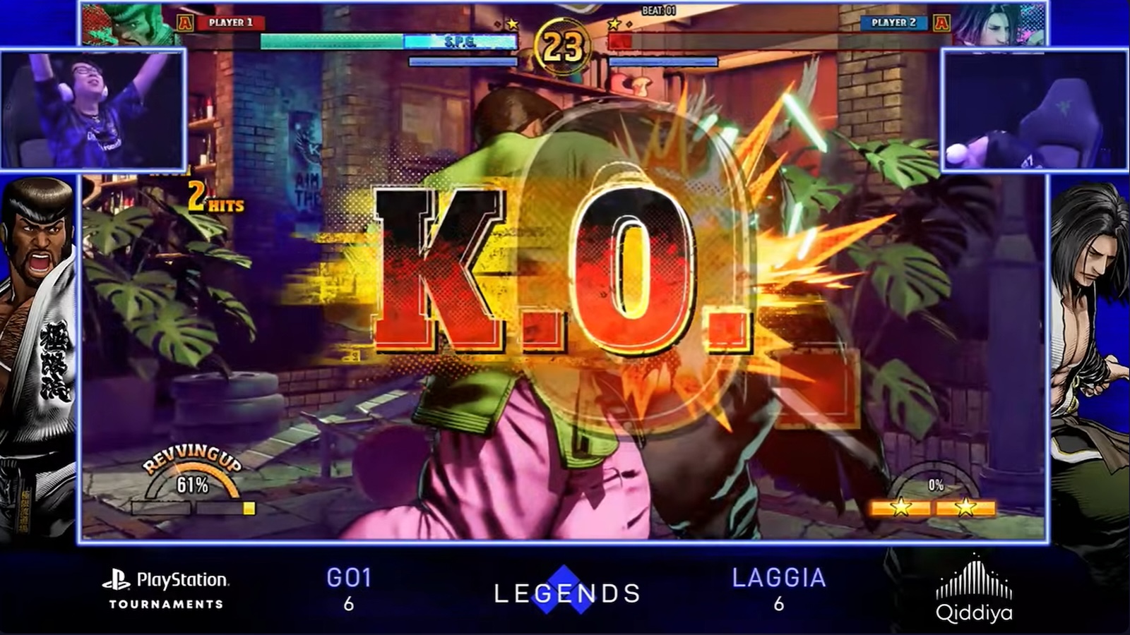 接戦を7-6で制したのはGO1選手！（配信画像より引用）