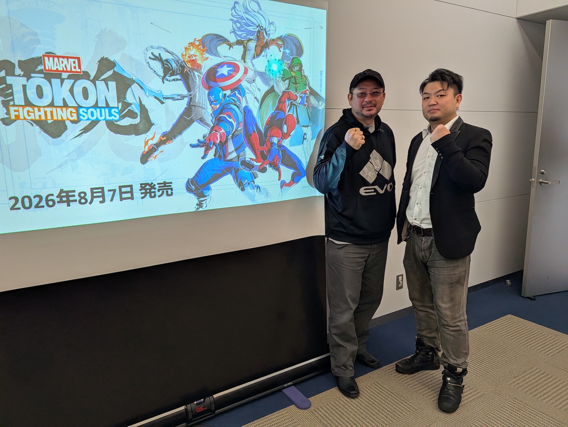 開発を担当するアークシステムワークス プロデューサーの山中丈嗣氏（左）と同社ゲームディレクター兼リードバトルデザイナーの関根一利氏（右）