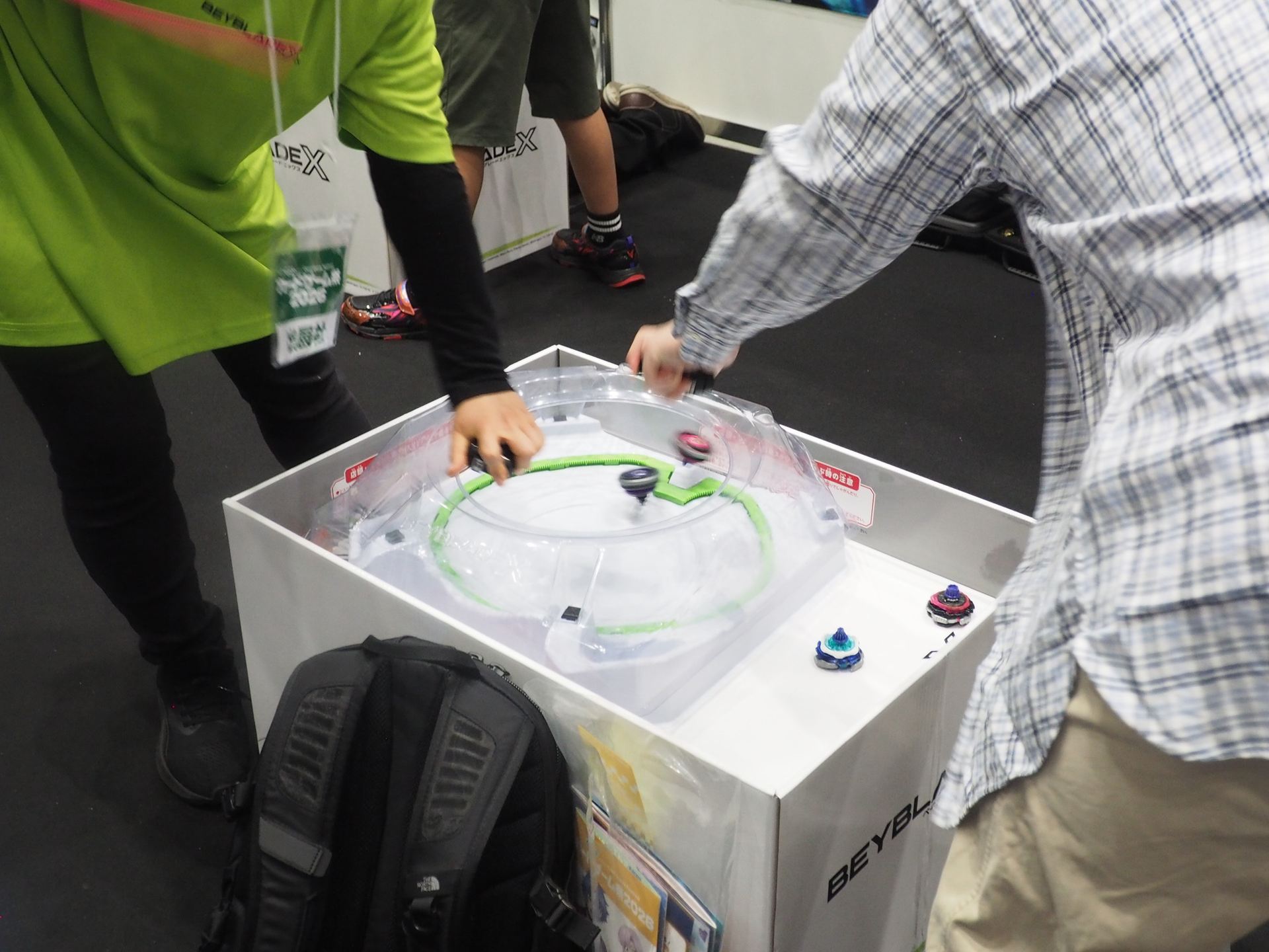 「BEYBLADE X」の体験会が実施されていた