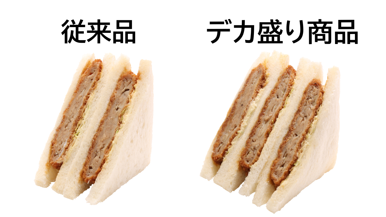 トリプルメンチカツサンド 価格：298円