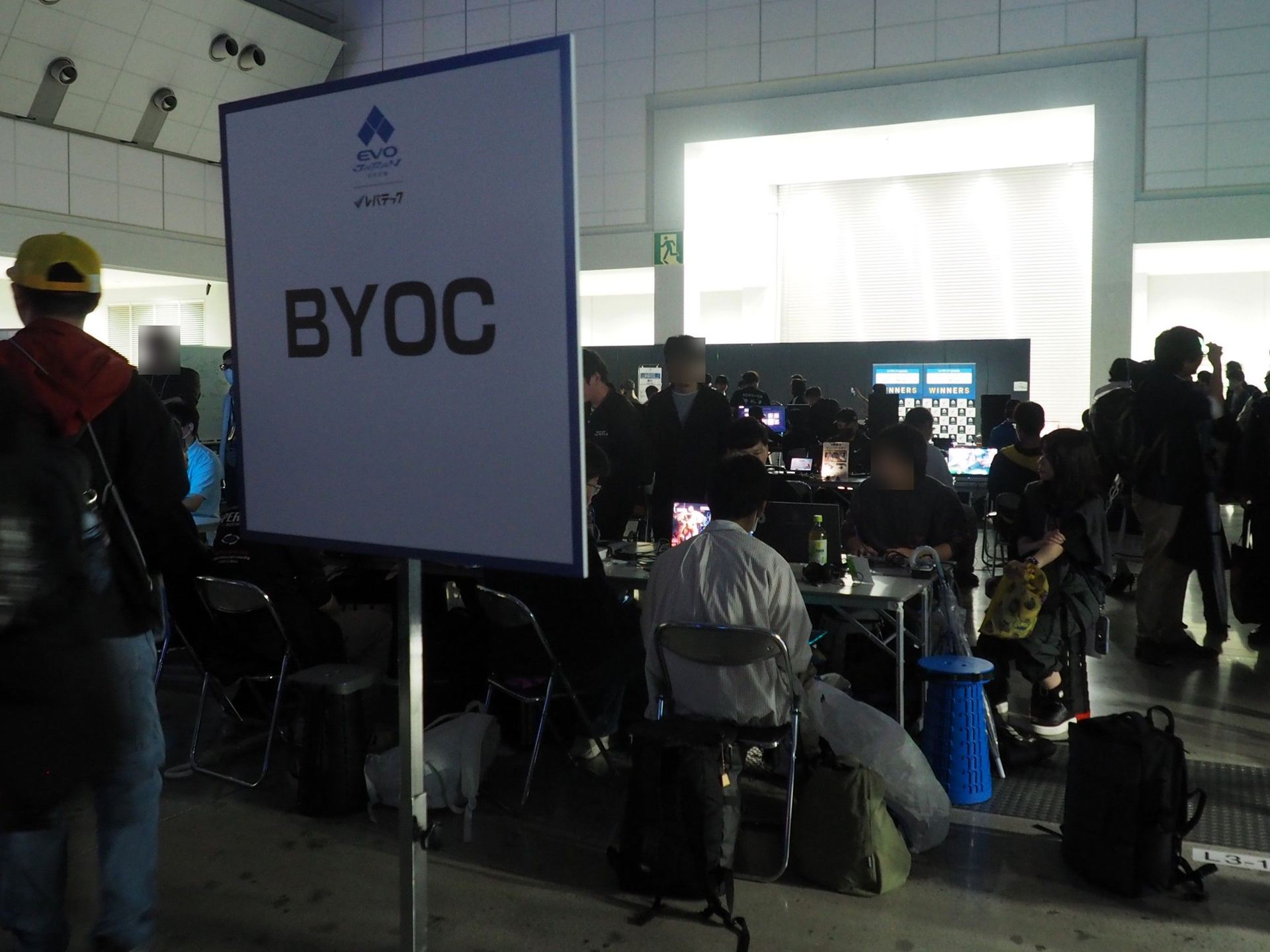 BYOCゾーン。自分で持ち込んだ機材でプレイできる