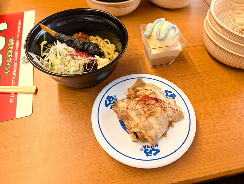 3種類のコラボメニューを全て並べたところ