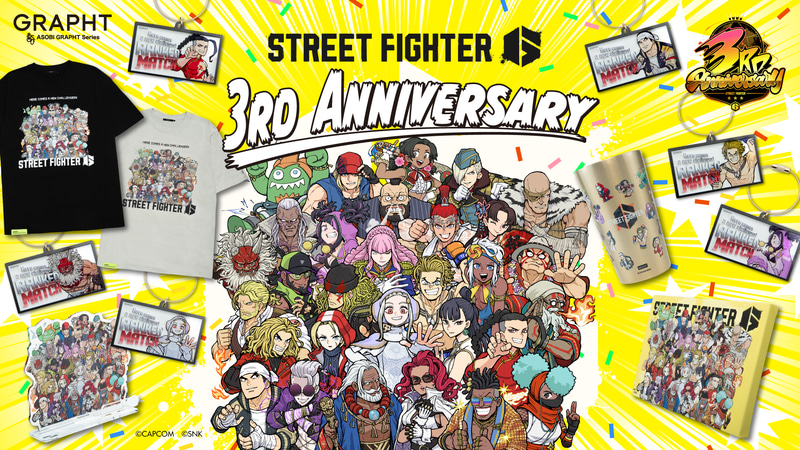 観虐氏描き下ろしアートを使用した「ストリートファイター 6」3周年をお祝いする新作アイテムが登場