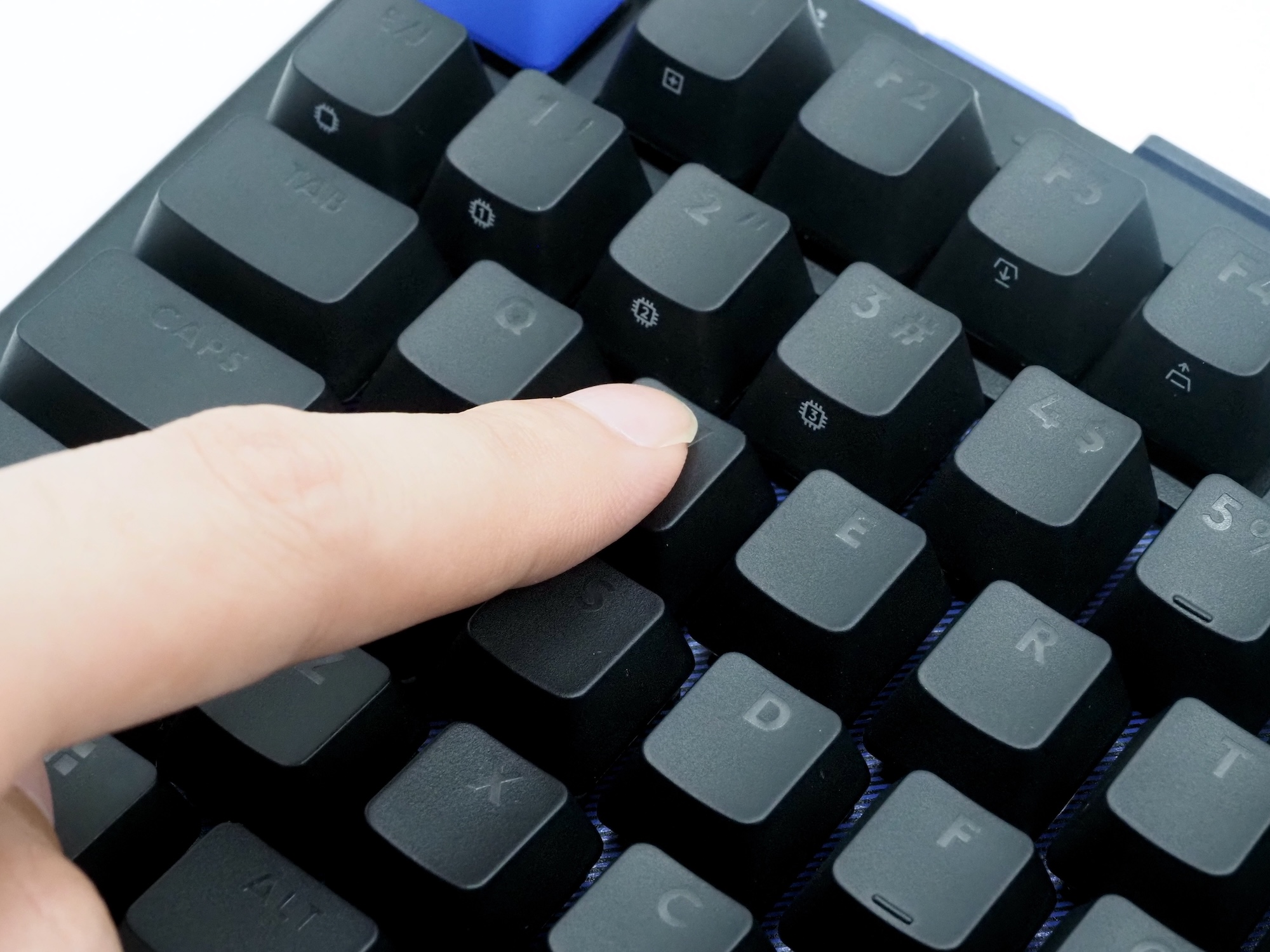 いつもの力で押している時は1段階目のキー入力