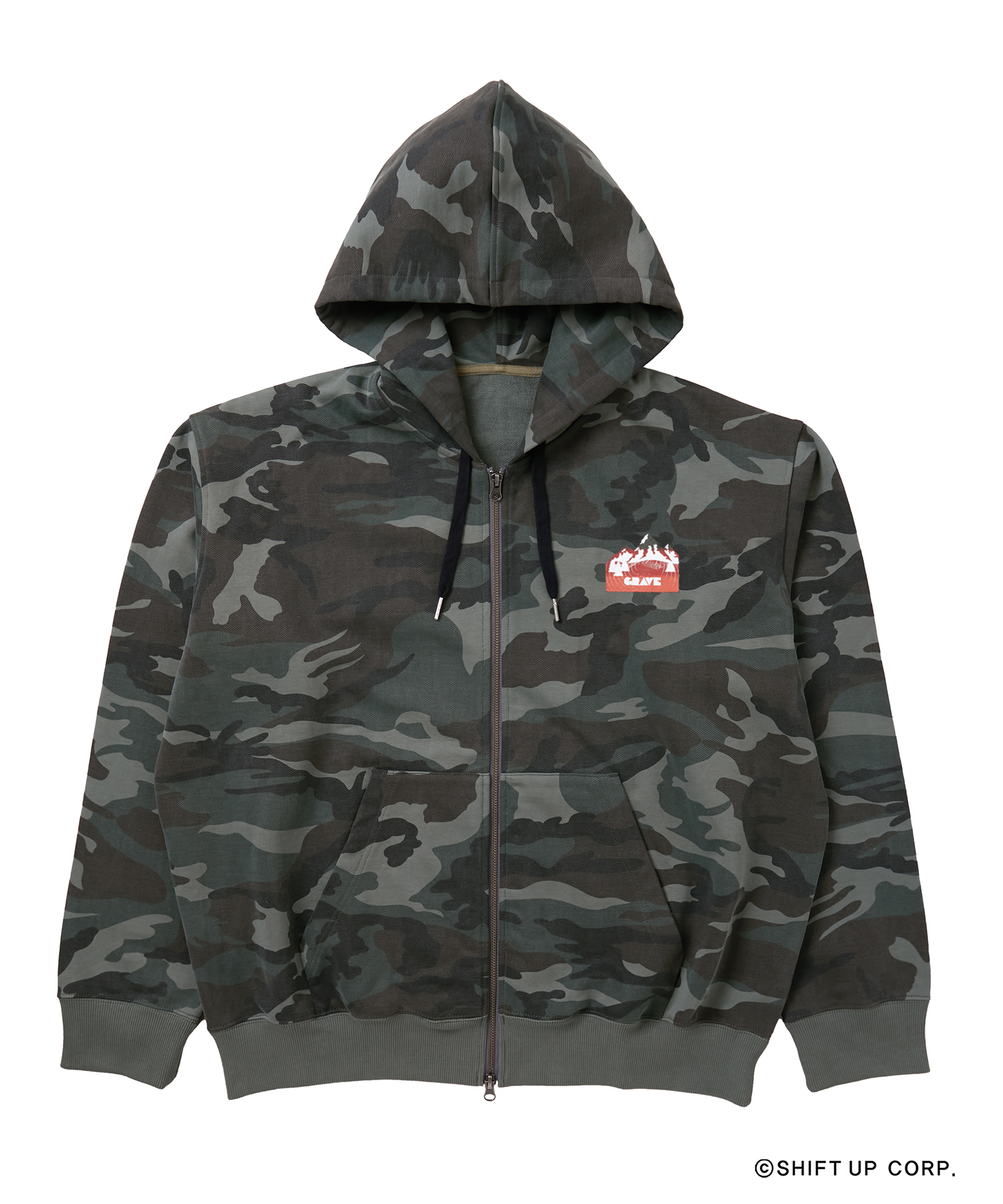 勝利の女神：NIKKE × ZOZOTOWN in Spring 2026　カモフラージュフーディ（グレイブ）：17,600円