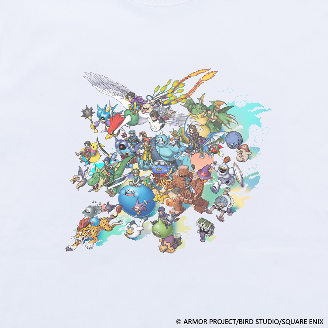 『ドラゴンクエスト the DIVE』キービジュアルTシャツ(全2種)白/黒 各¥3,900(税込)