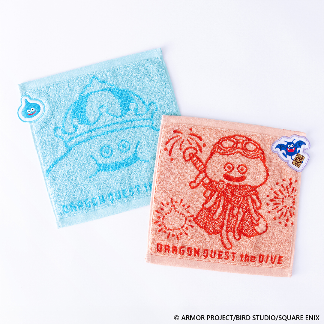『ドラゴンクエスト the DIVE』ぼうけんハンドタオル(全2種)ホミータ&ドラキー/キングスライム&スライム 各¥1,485(税込)