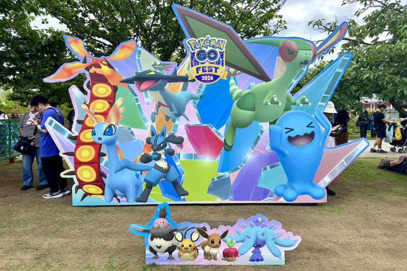 至る所にフォトスポットが用意されている