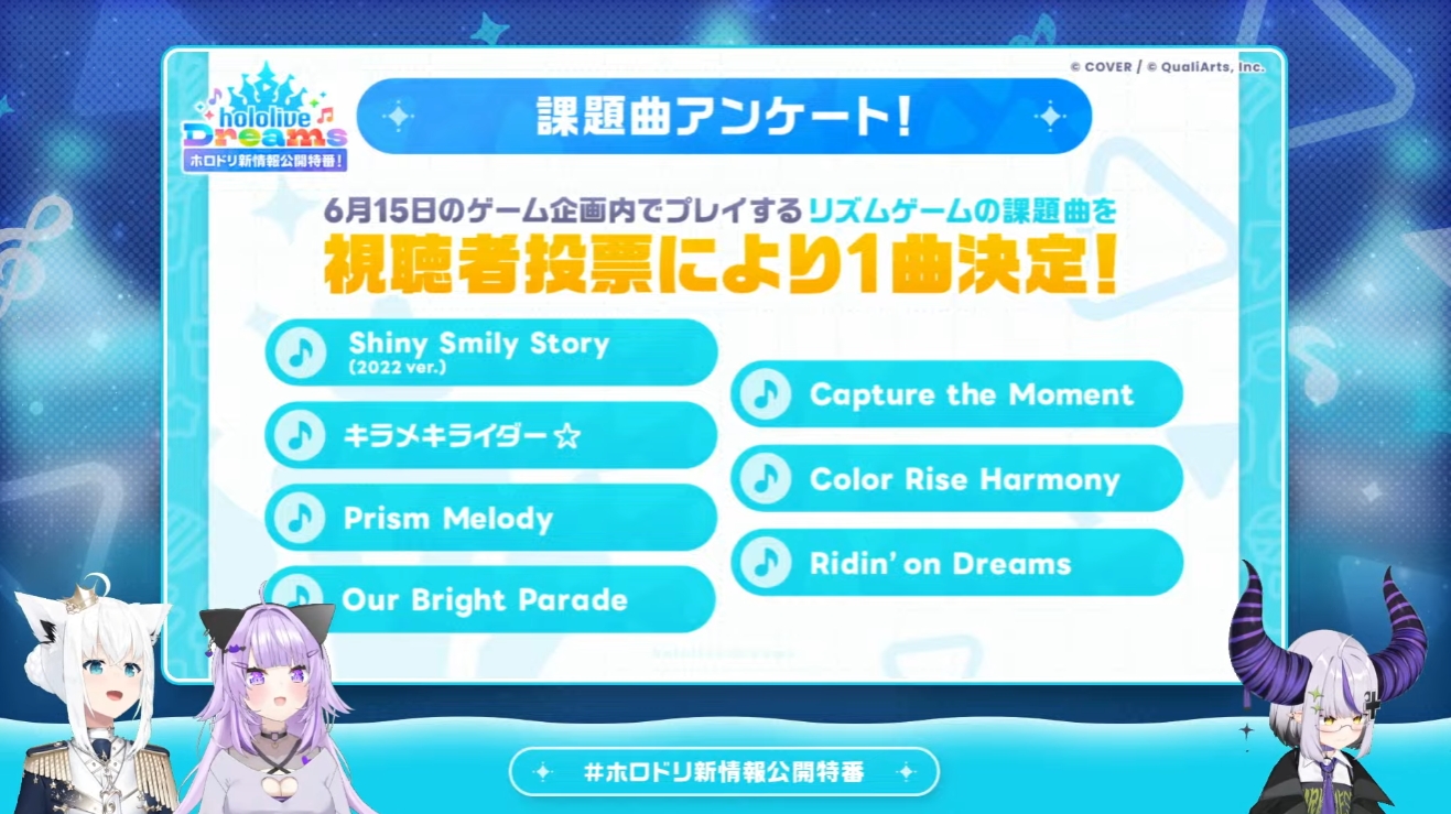 課題曲は投票により「Shiny Smily Story (2022 ver.)」に決定