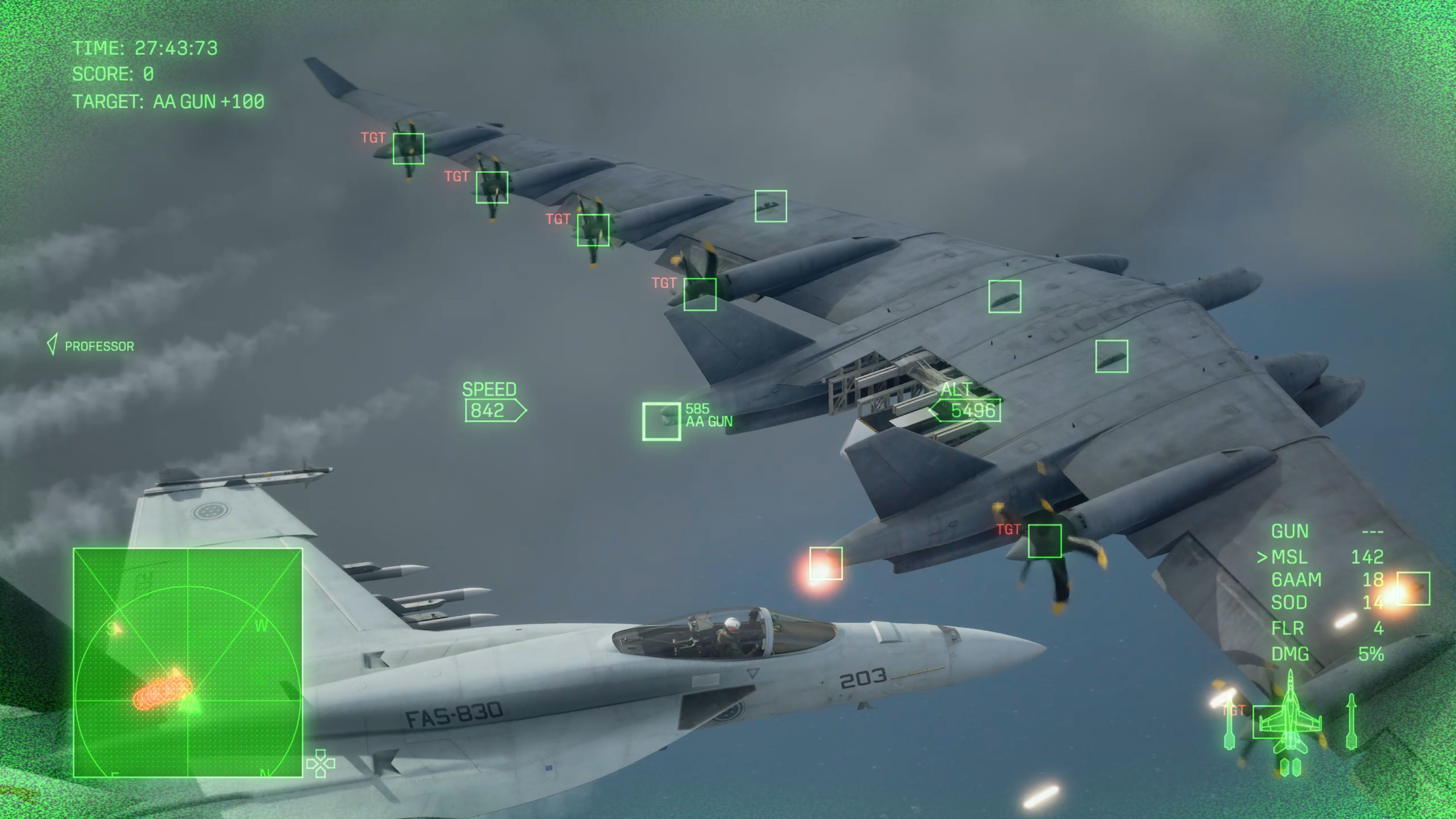 ボス級の巨大な機体と戦うときは、特に連鎖破壊が起こりやすい
