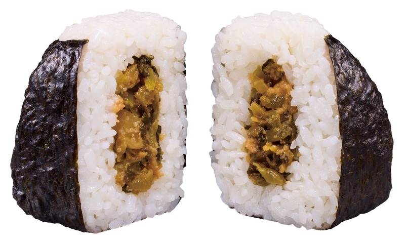 「盛りすぎ！高菜明太おにぎり」 203円