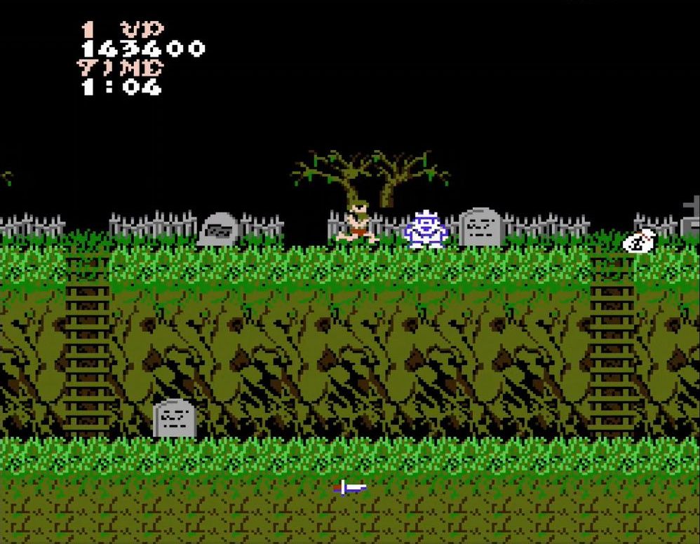 ファミコン版で新たに追加された、ステージ1に隠された壺から出現する1万点のキング