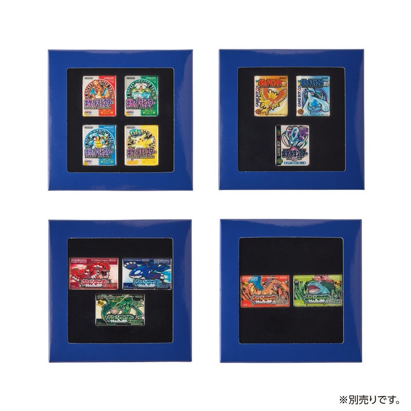 「パッケージピンズ ポケットモンスター」赤・緑・青・ピカチュウ 2,640円/金・銀・クリスタルバージョン 1,980円/ルビー・サファイア・エメラルド 1,980円/ファイアレッド・リーフグリーン 1,320円