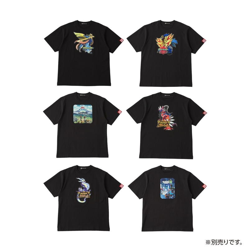 「パッケージTシャツ in ポーチ ポケットモンスター」ソード・シールド・Pokémon LEGENDS アルセウス・スカーレット・バイオレット・Pokémon LEGENDS Z-A Unisex M 各3,960円