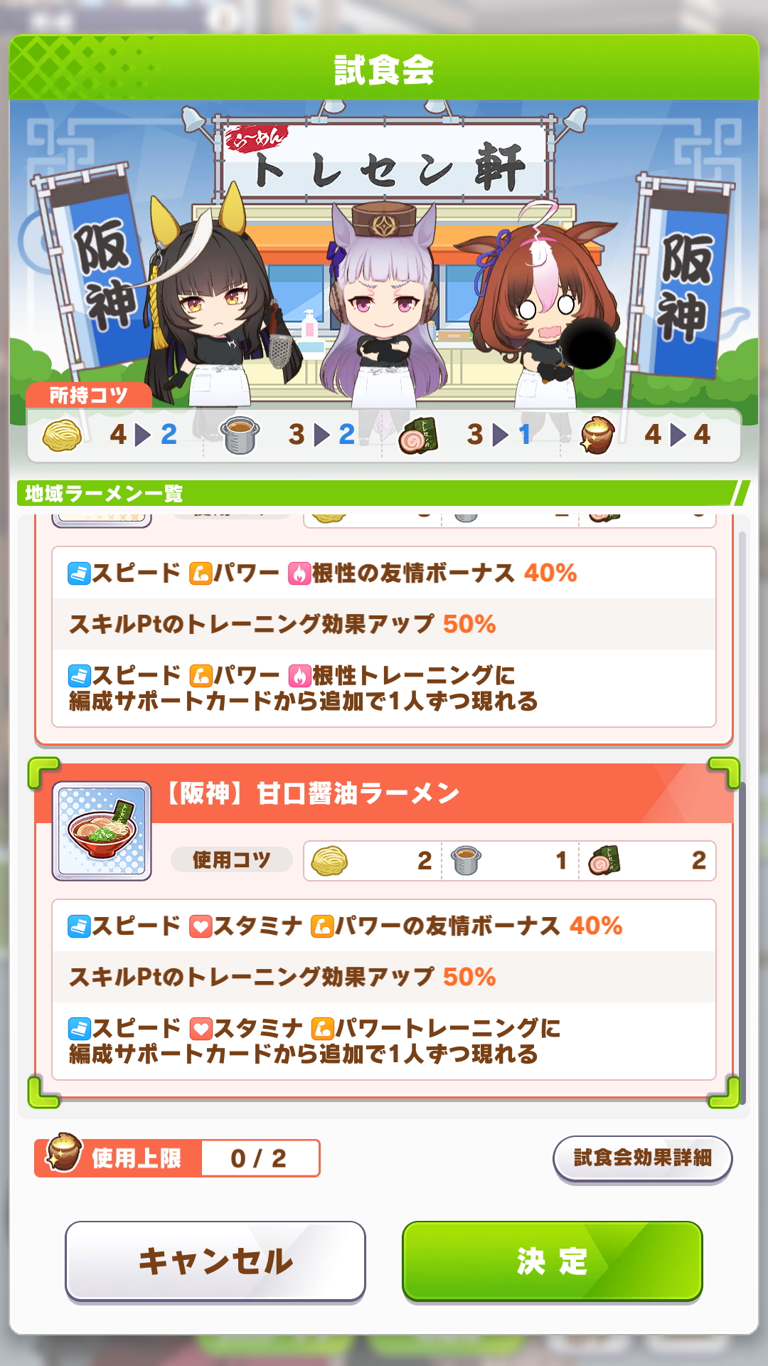 試食会はトレーニングでストックしたコツを消化して行なう