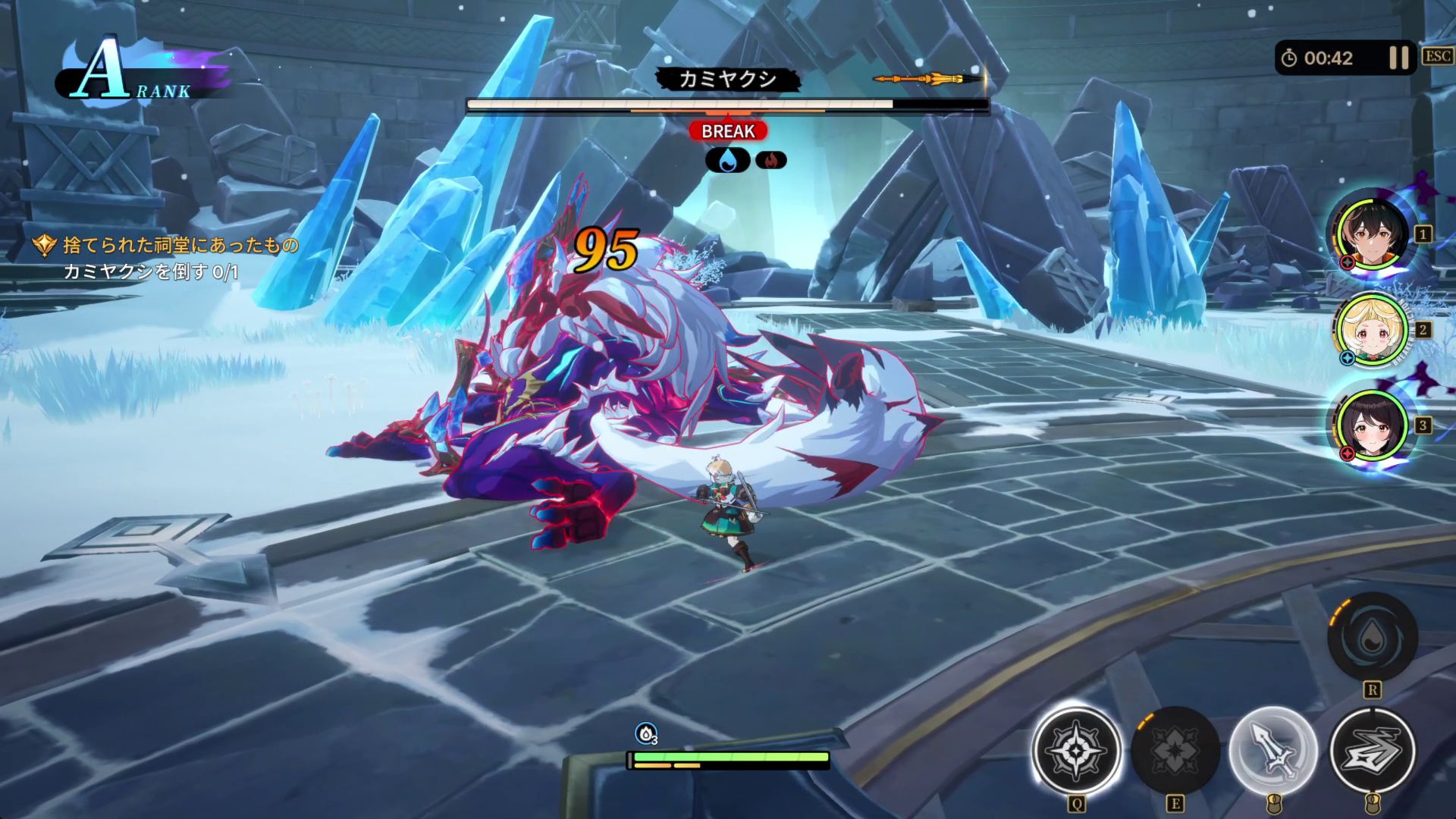 ボスクラスの敵になると単なるボタン連打では厳しい。そこに至るまでの戦闘でプレーヤースキルを身につけたい