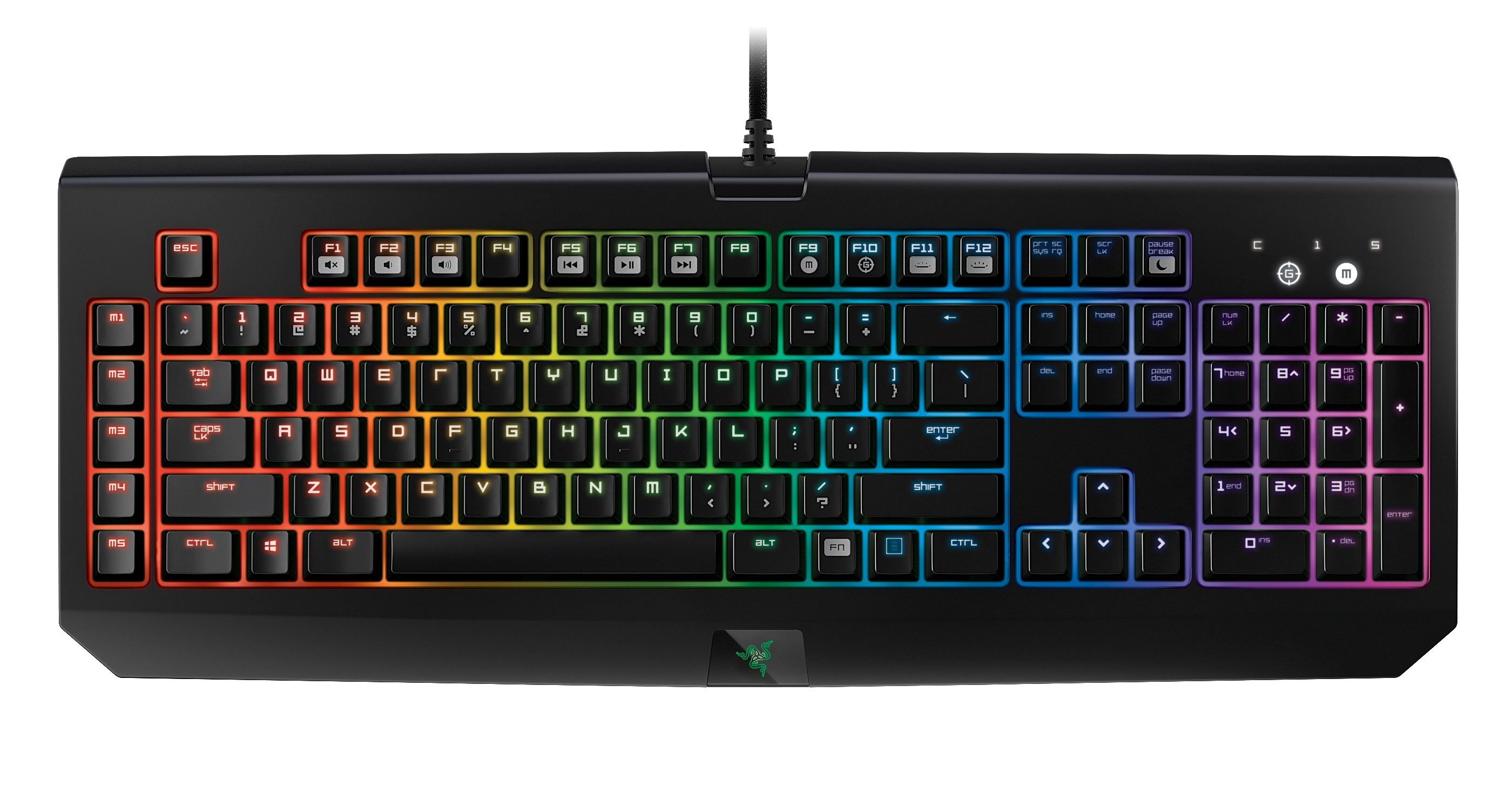 RGBライティングシステム「Chroma」を初搭載したゲーミングキーボード「BlackWidow Chroma」(2014年発売)