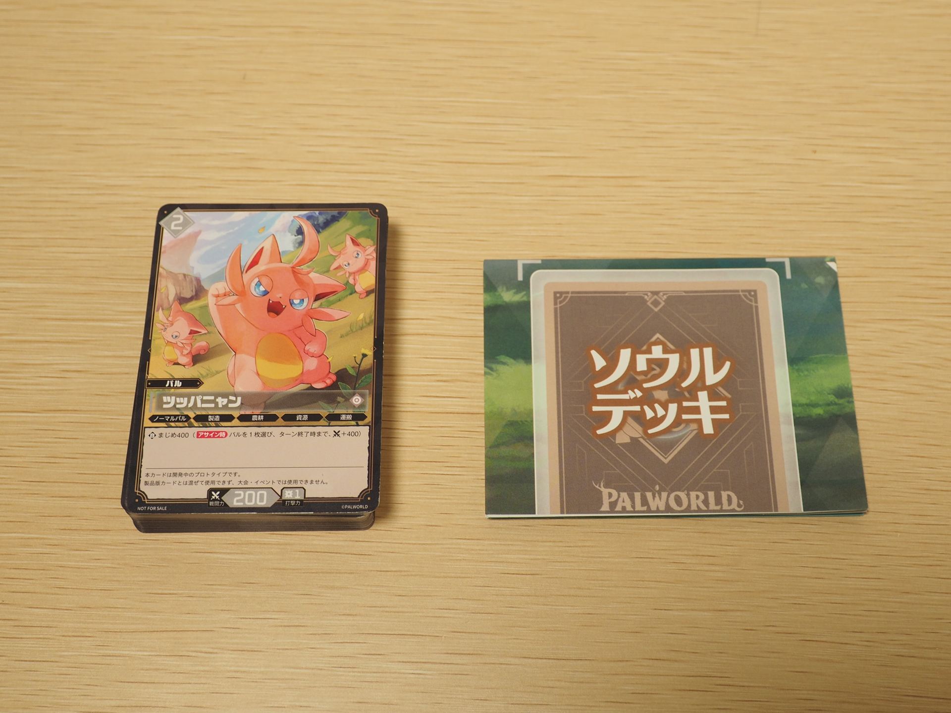 デッキとプレイシートが入っている