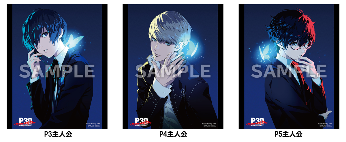 「P30th キャンバスボード」全3種（価格：各4,400円）