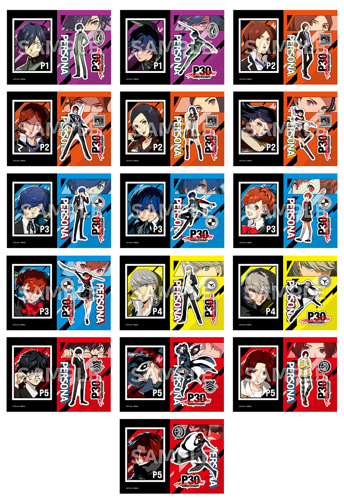 「オリジナルステッカー」全16種（価格：L判各400円、2L判各600円）
