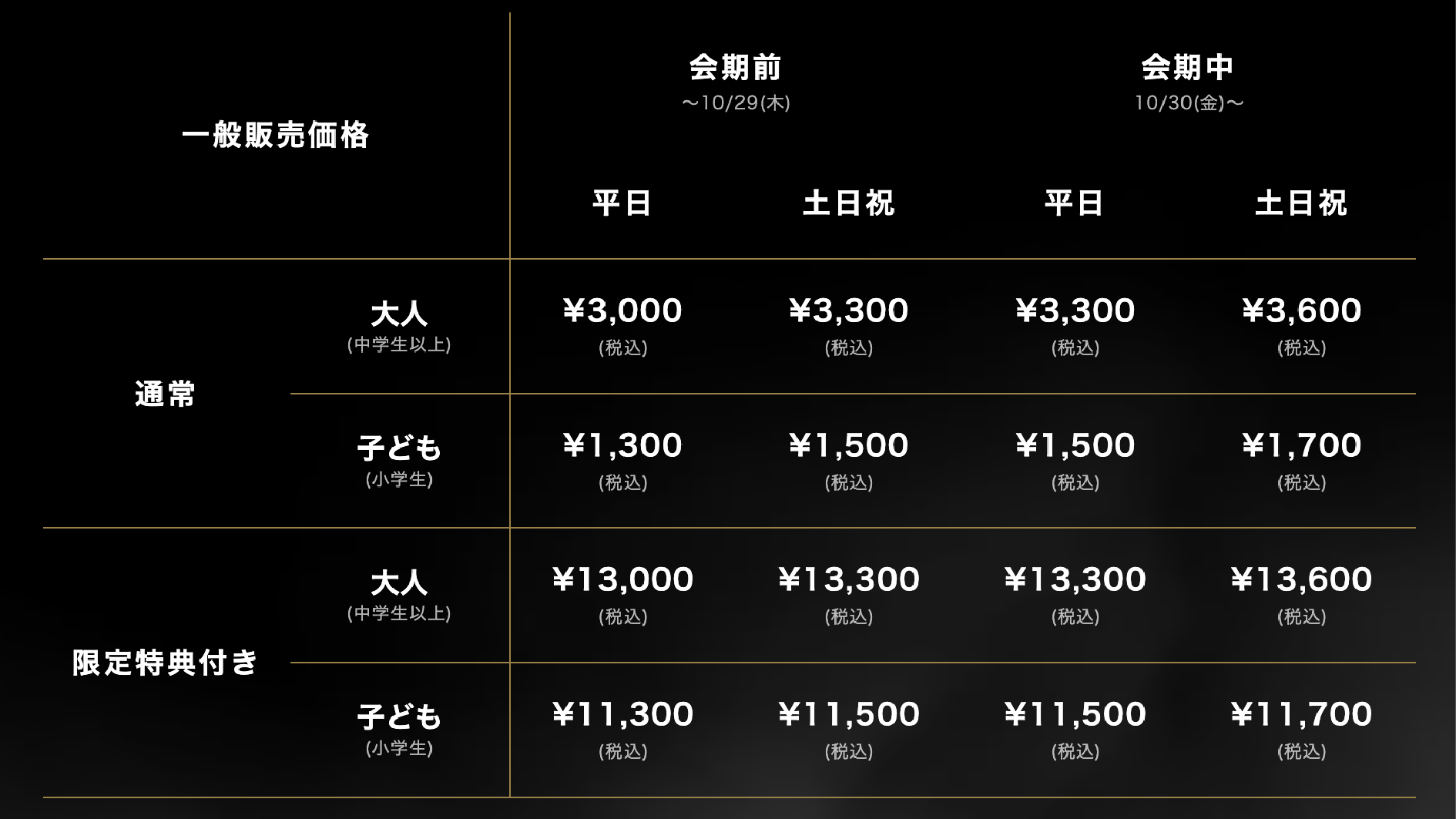 一般発売チケット