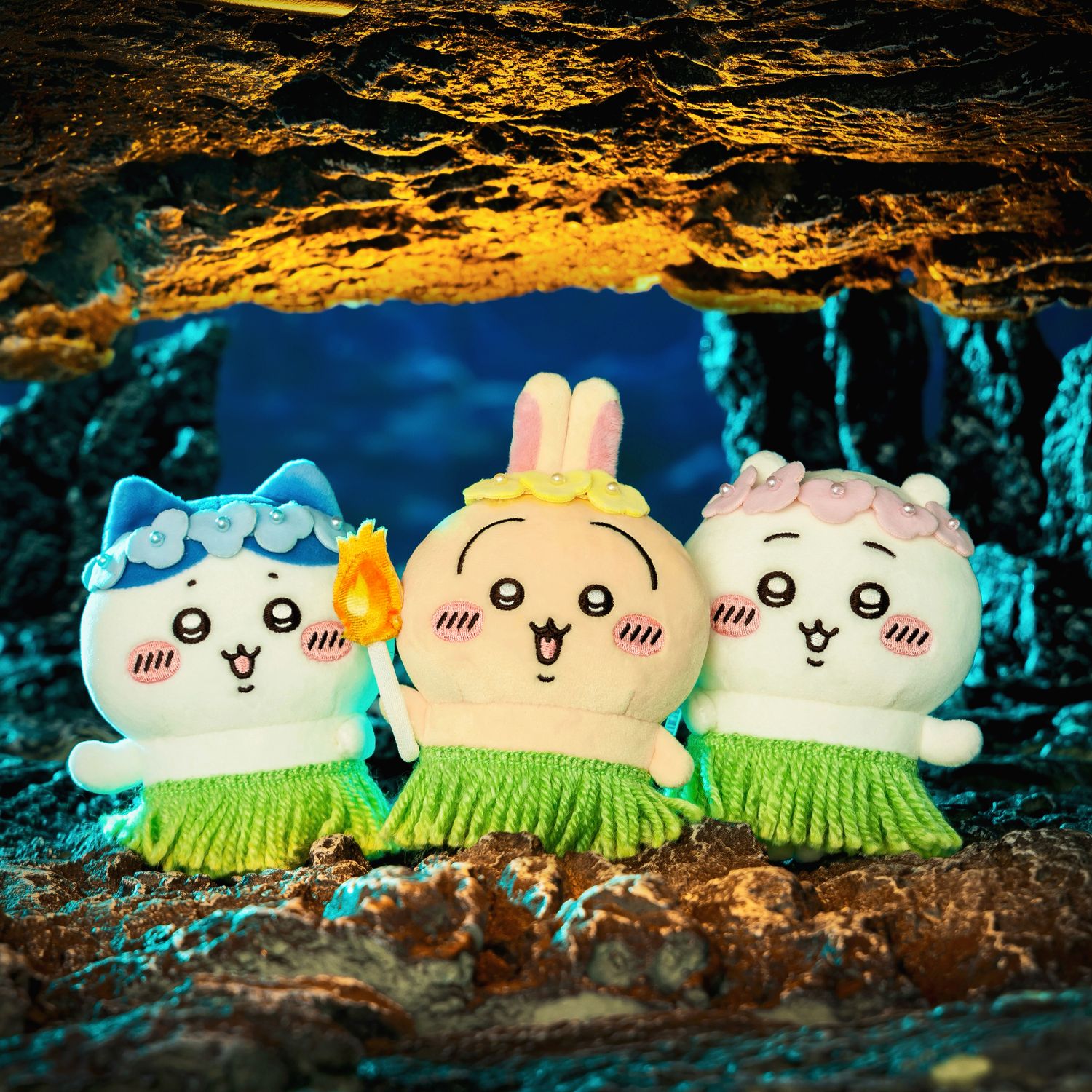 左から ハチワレ、うさぎ、ちいかわ