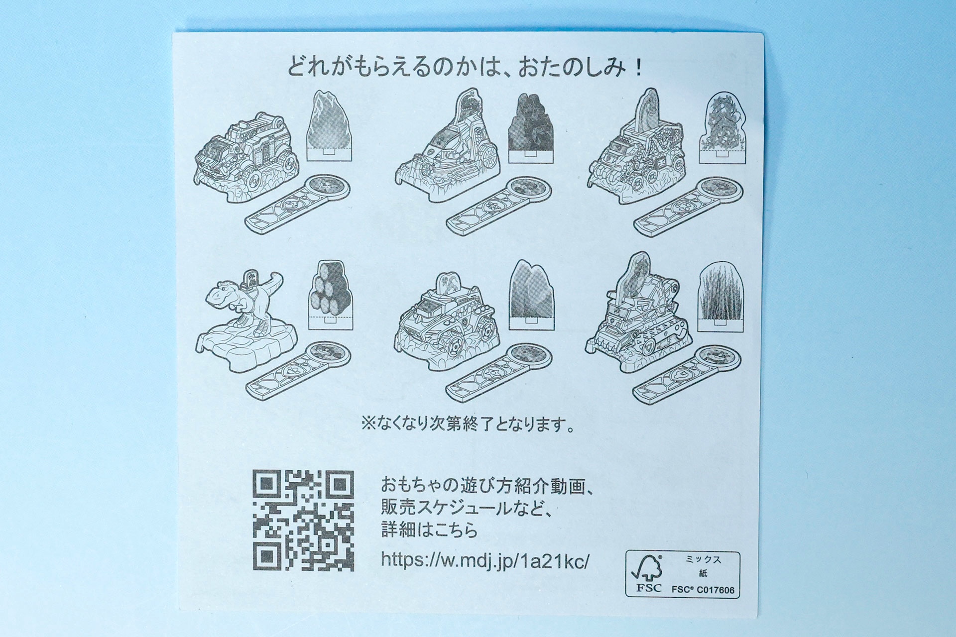 説明書の裏面はすべてのおもちゃに共通したものだ