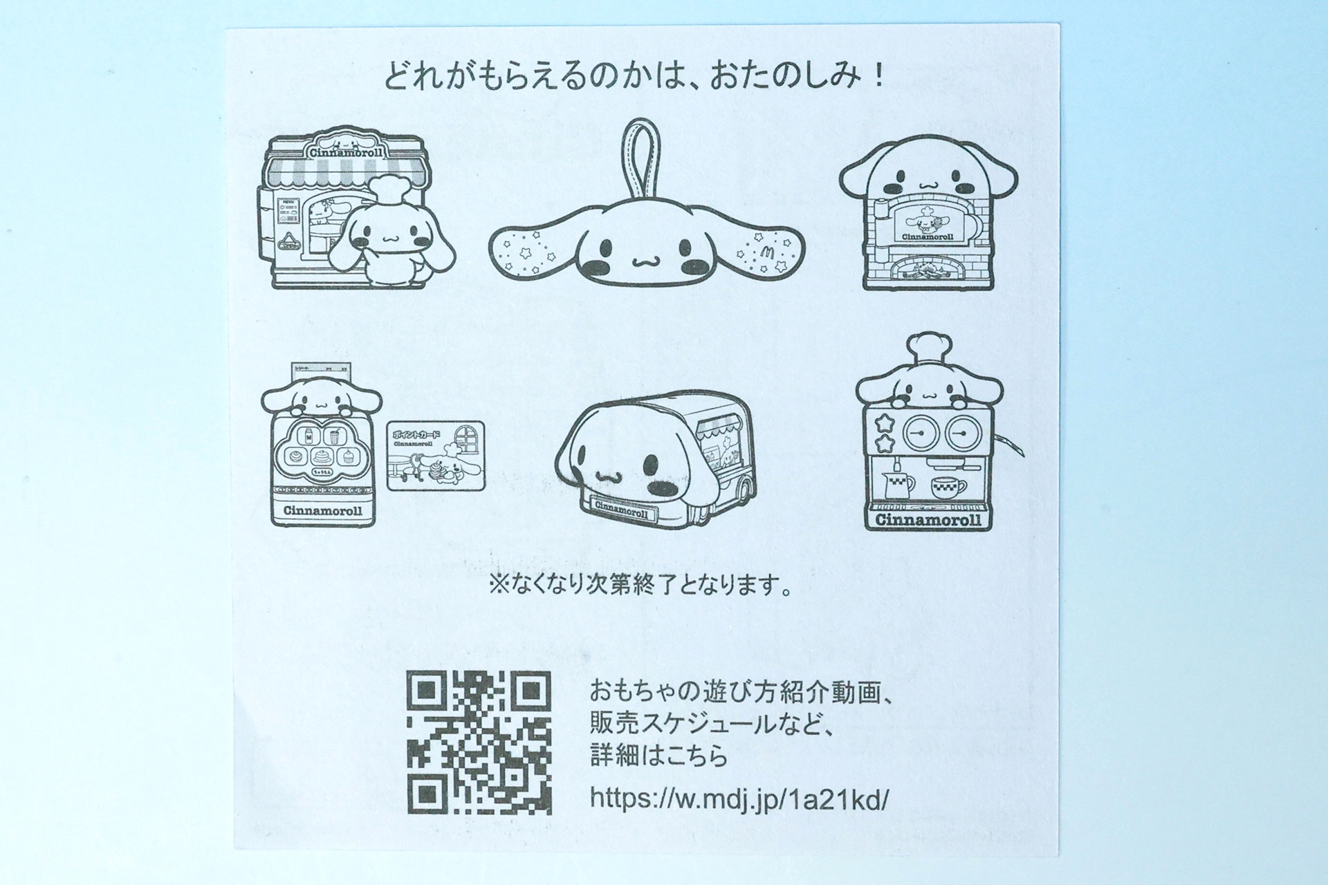 説明書の裏面はすべてのおもちゃに共通したものだ