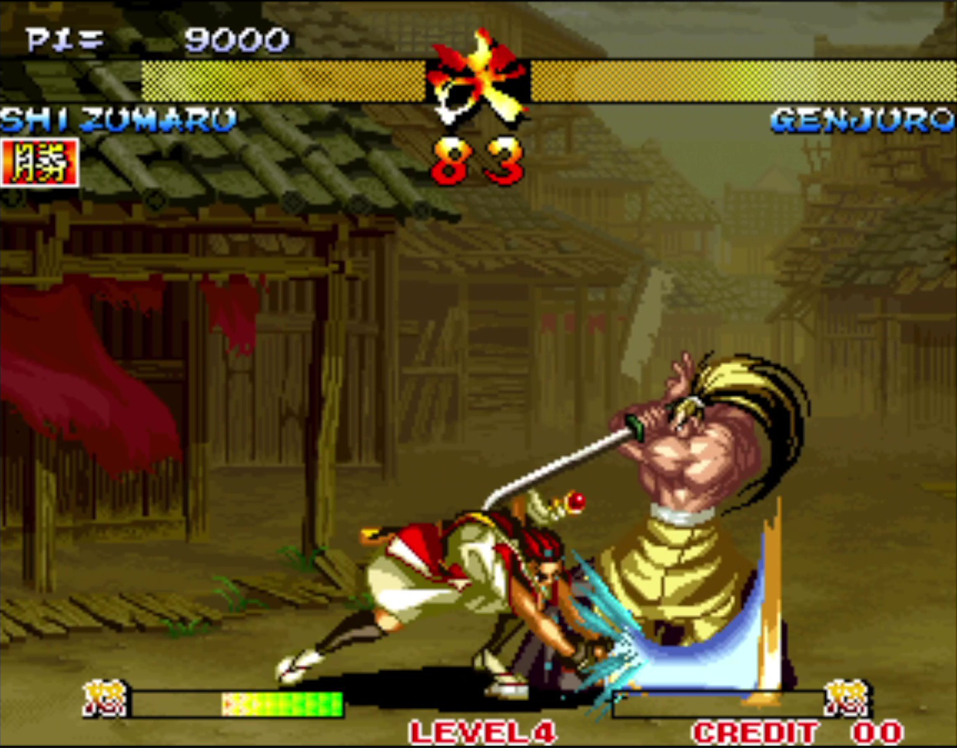 タイトルによっては稼働から20日もかからずにスピード移植されたものも。画面はPS4版アケアカNEOGEO「サムライスピリッツ斬紅郎無双剣」