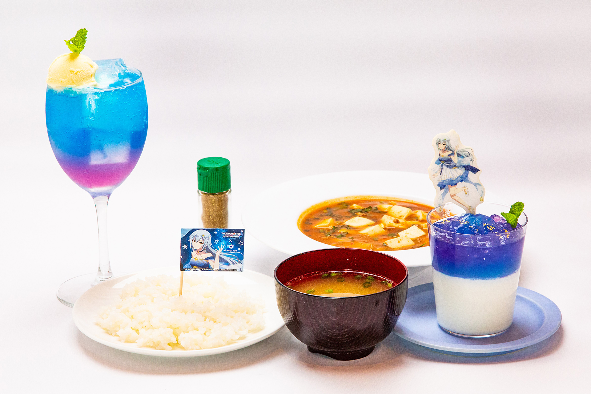 高峯のあのMy山椒付き麻婆豆腐セット：1,150円　星降る夜空ゼリー：1,050円　きらきら星空ソーダ：650円