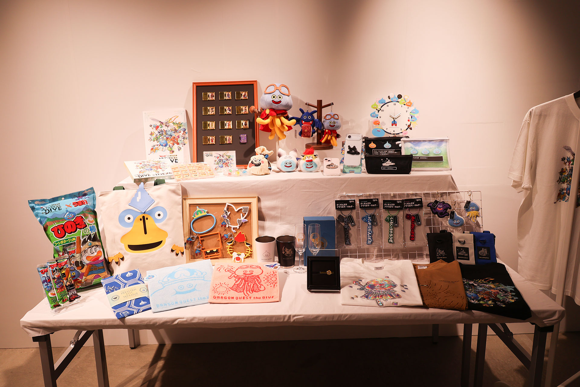 実際に販売されているアイテムが、1ヵ所にまとめて展示されていた