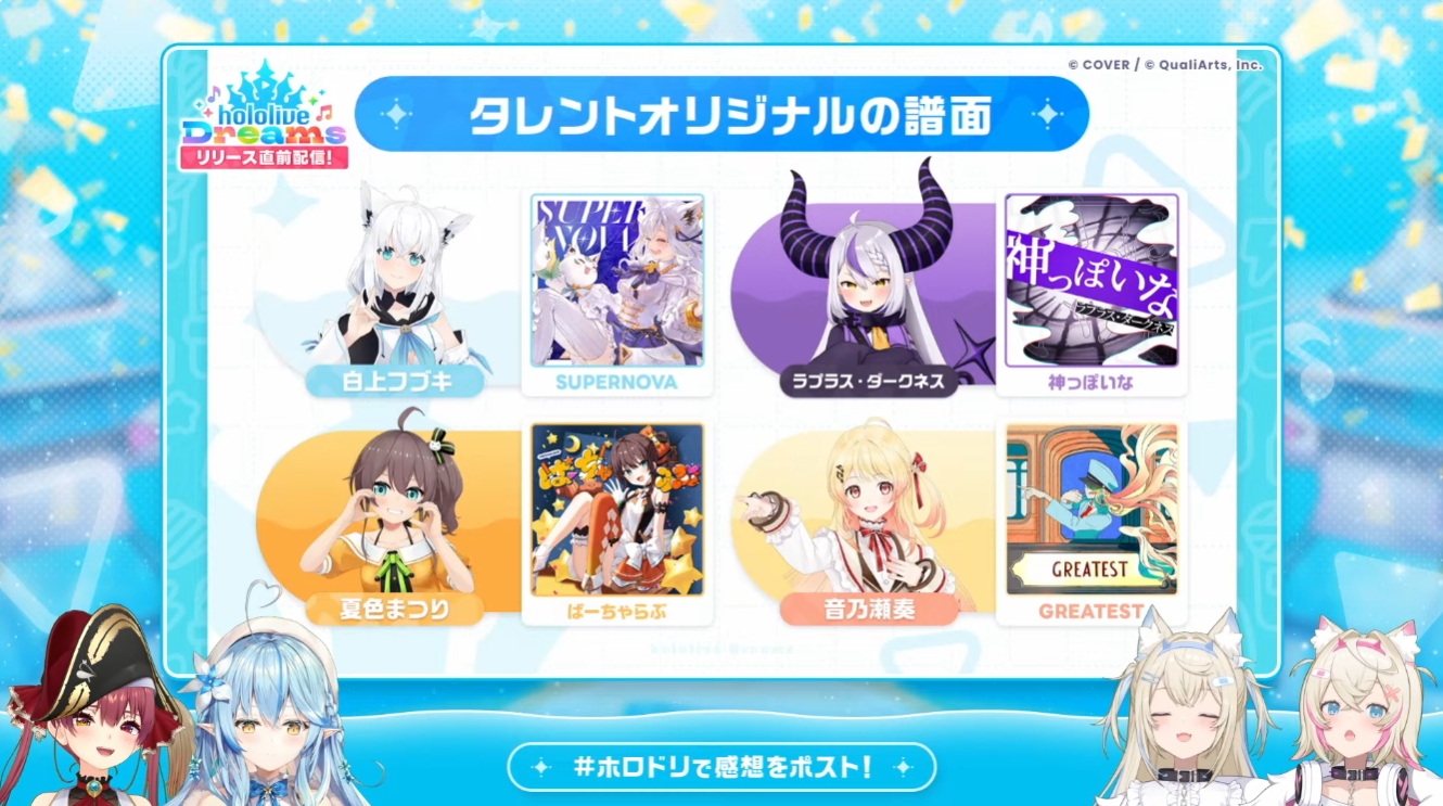 ホロメンによるクリエイト譜面も実装