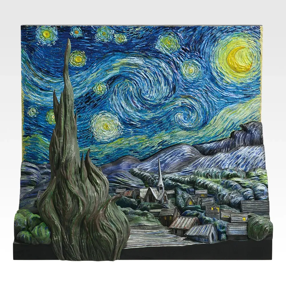 名作「星月夜」を立体化したジオラマフィギュア