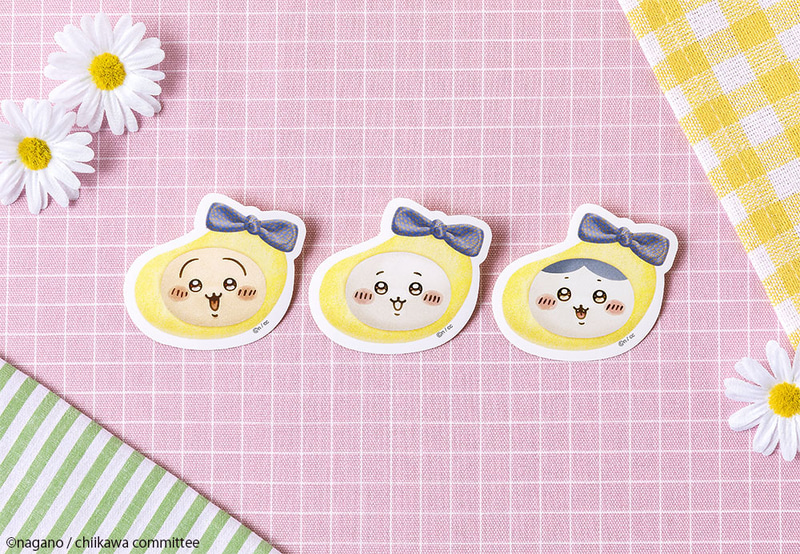 8個入パッケージには、「ちいかわ」「ハチワレ」「うさぎ」のオリジナルステッカー入り