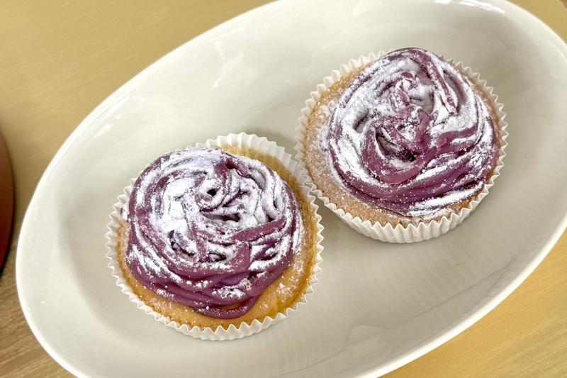 デザートには紫芋モンブランが付属