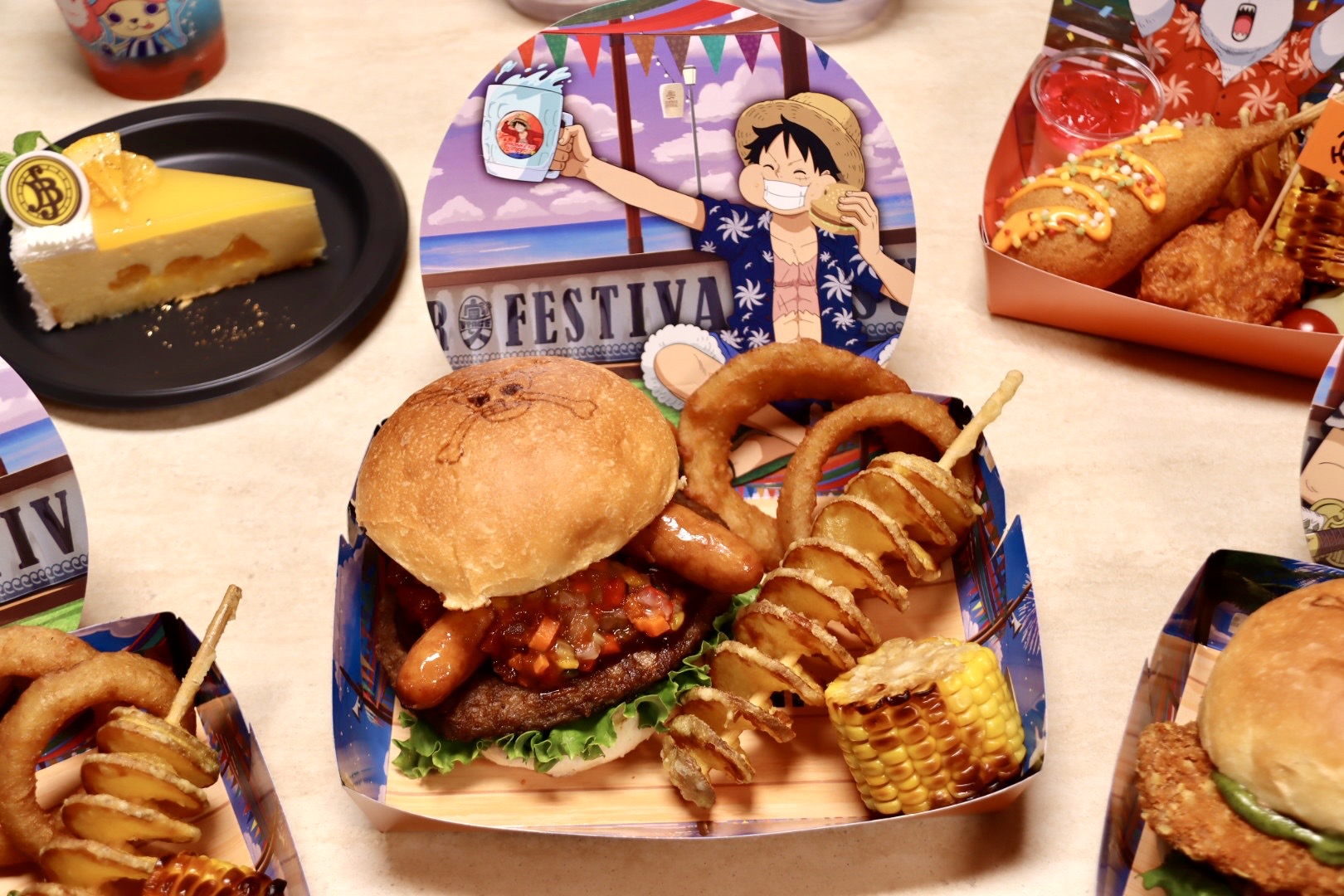 「ルフィのビーフ＆ソーセージ・バーガーセット」 2,800円