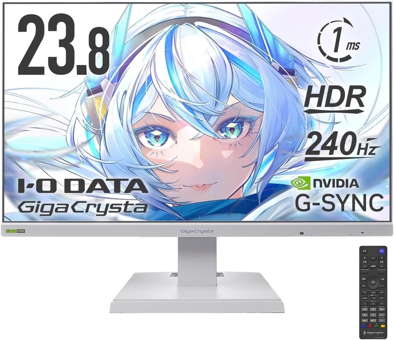 I-O DATA ゲーミングモニター 23.8インチ GigaCrysta 240Hz ADSパネル 1ms ヒーラーホワイト EX-GD242UDW
