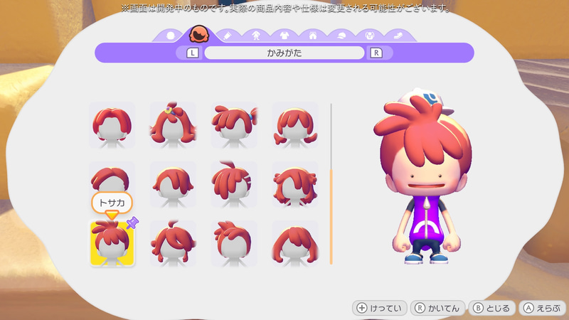新たな髪型も追加
