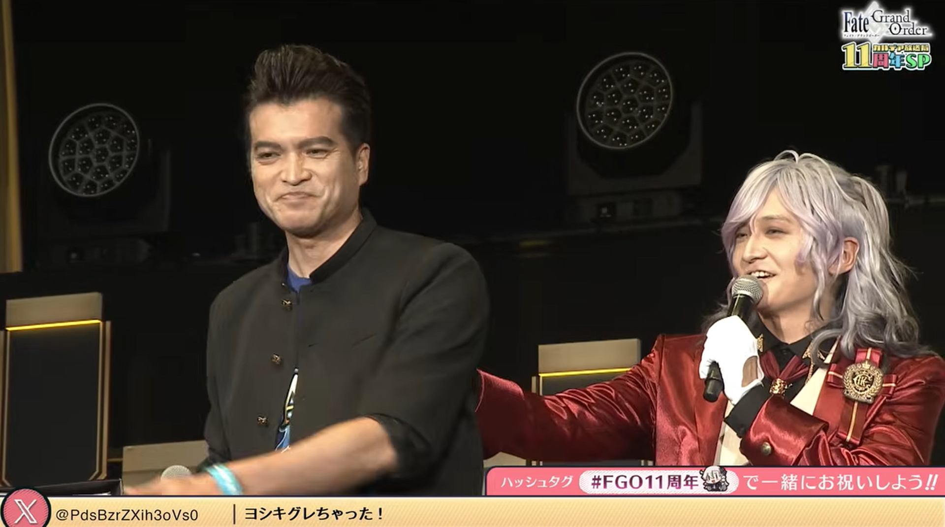 同じく(？)コスプレで登壇していた島﨑氏と絡んだ悪ふざけで会場を盛り上げる