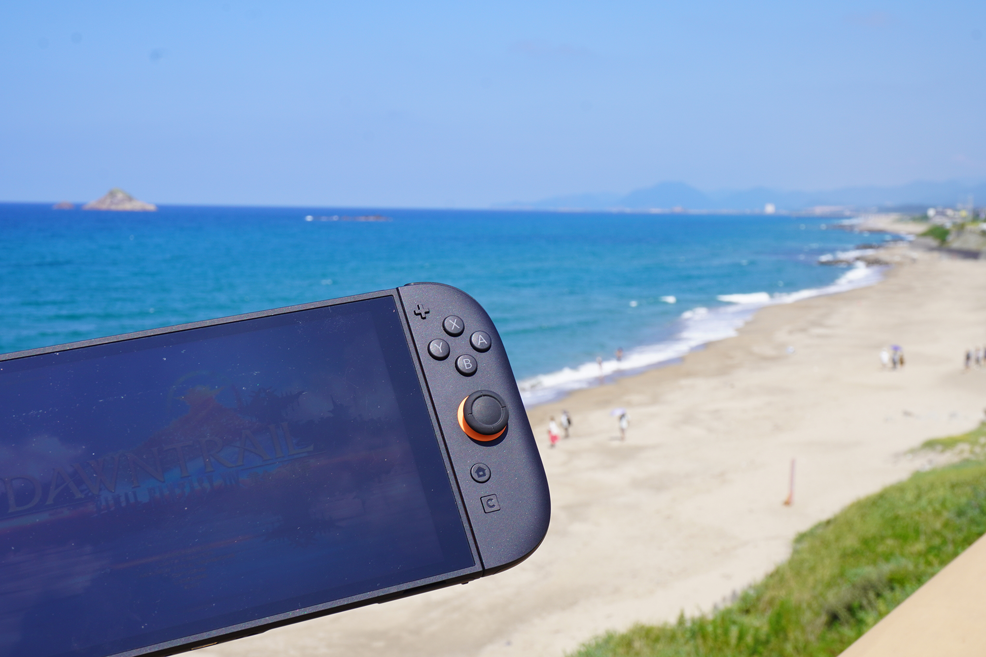 白兎海岸でもゲームプレイ