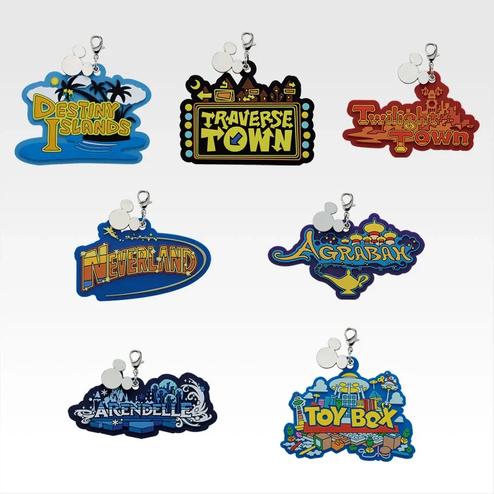 「KINGDOM HEARTS」シリーズに登場する数々のワールドをデザインしたロゴラバーチャーム
