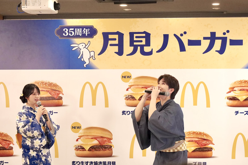 最後はバーガーにかぶりつく渾身の表現をするも、佐々木さんは「5時からマックに来た」と回答。「チーズチーズ倍月見」は夜マック限定なので惜しくはあるが、残念ながら不正解となった