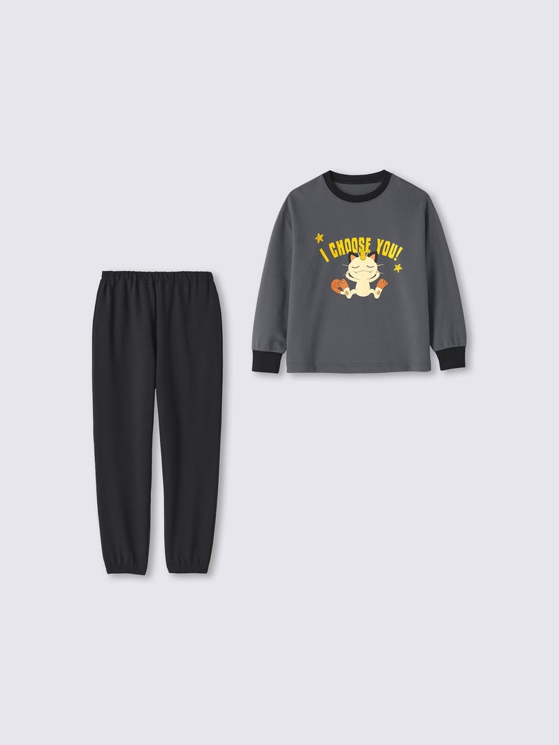 KIDSコットンスウェットラウンジセット Pokémon カラー: 08 DARK GRAY 1,990円