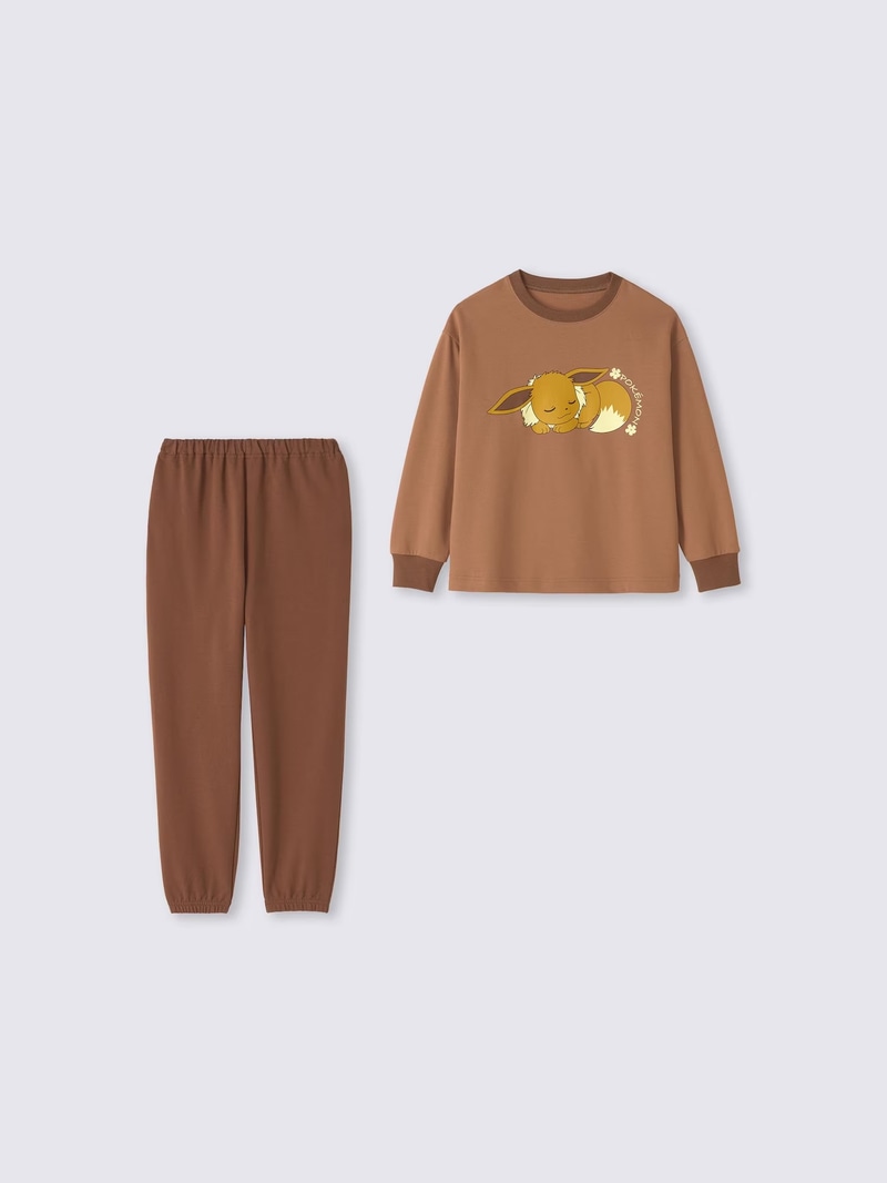 KIDSコットンスウェットラウンジセット Pokémon カラー: 34 BROWN 1,990円